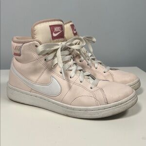 Nike Kid's Blush Pink and White High Top Sneakers‎ Tennis Shoes Size 6.5